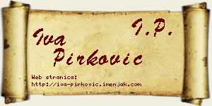 Iva Pirković vizit kartica